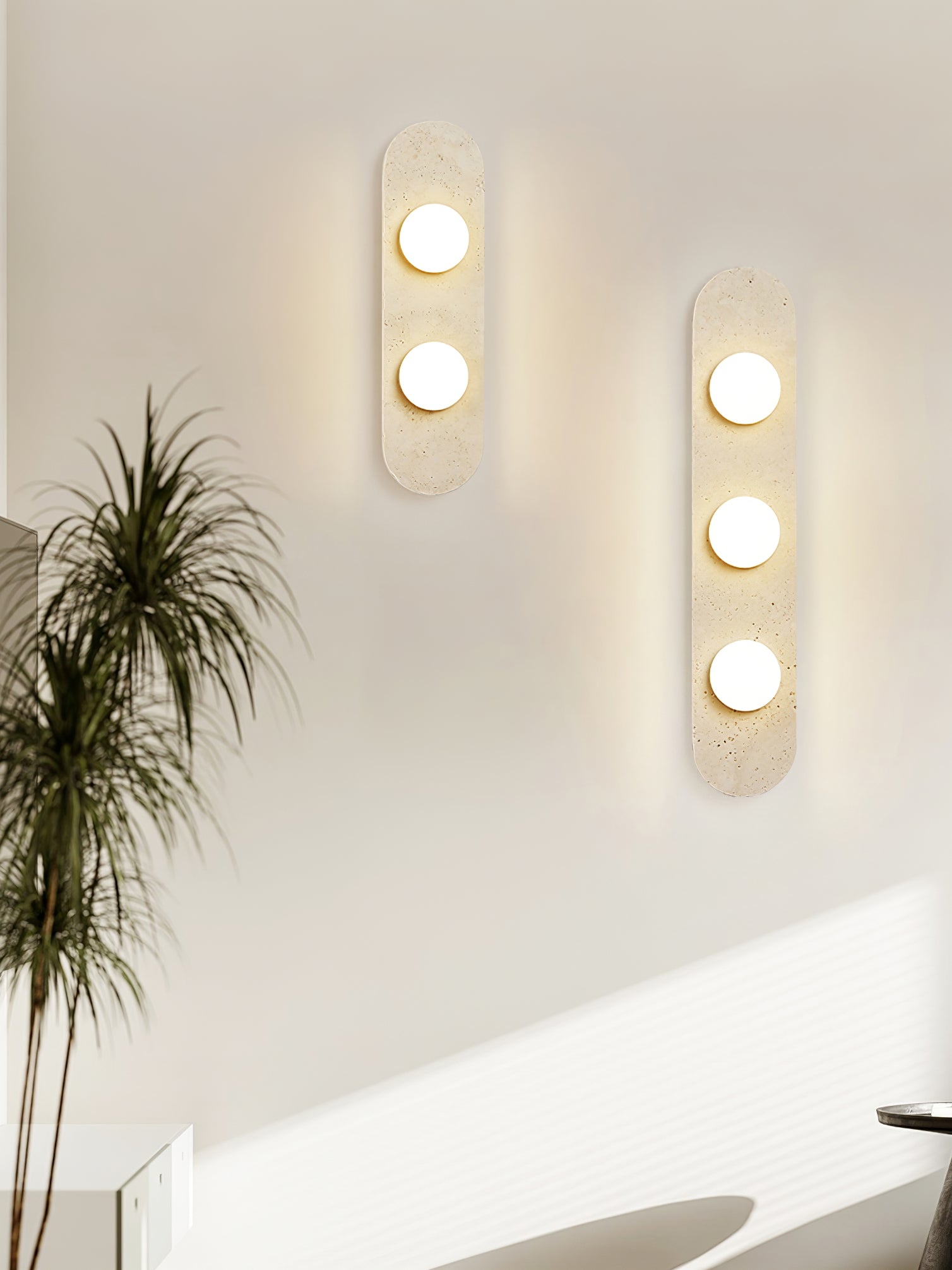 Zasoliel Minimalist Travertine Wall Light-Neutral Decor