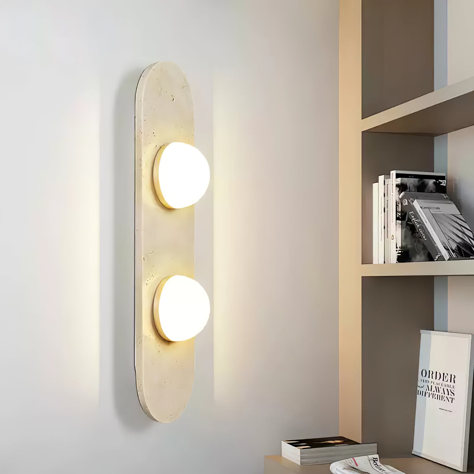 Zasoliel Minimalist Travertine Wall Light-Neutral Decor