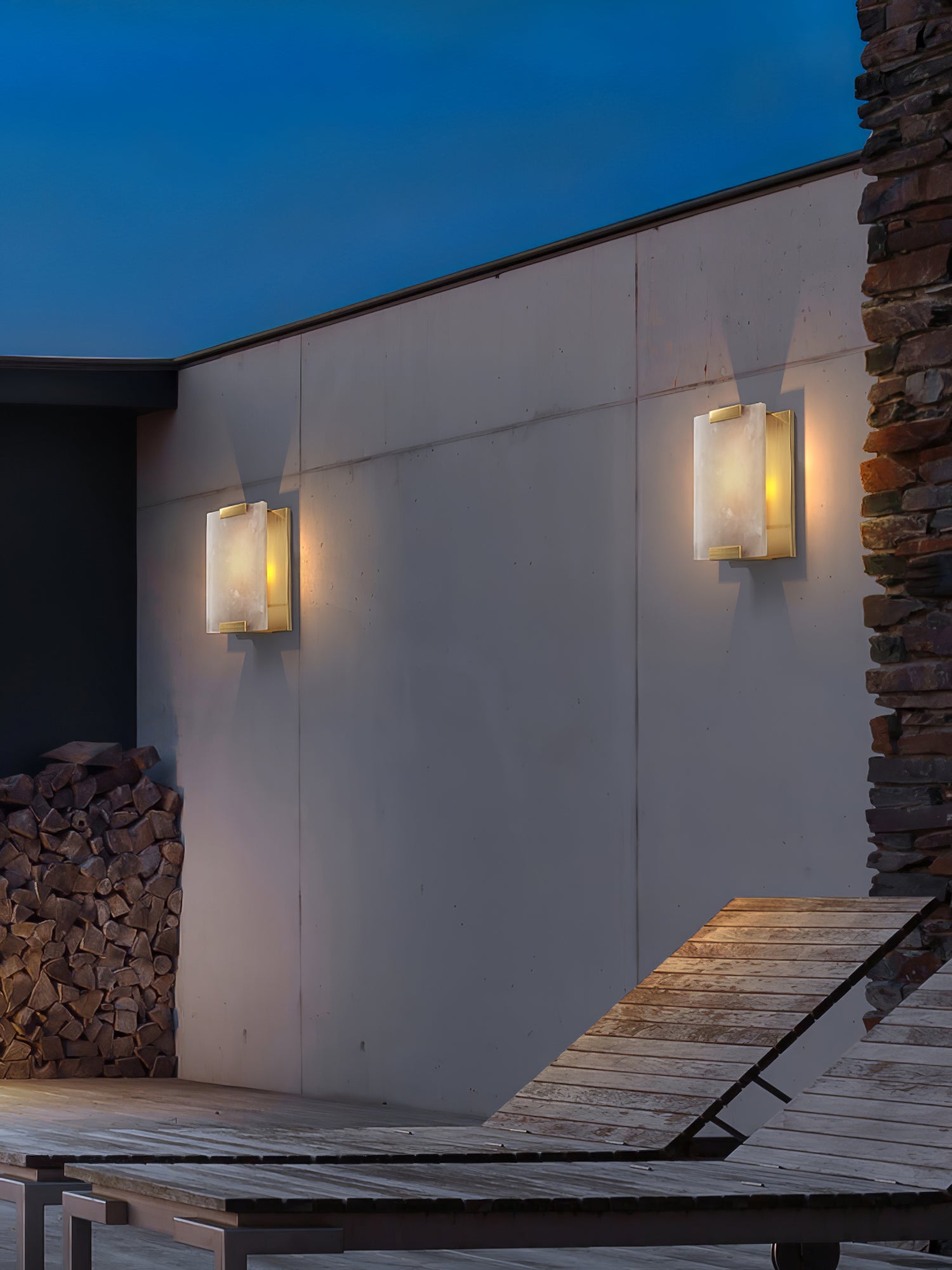 Velen Wall Lamp Alabaster Panel Glow-Neutral Decor