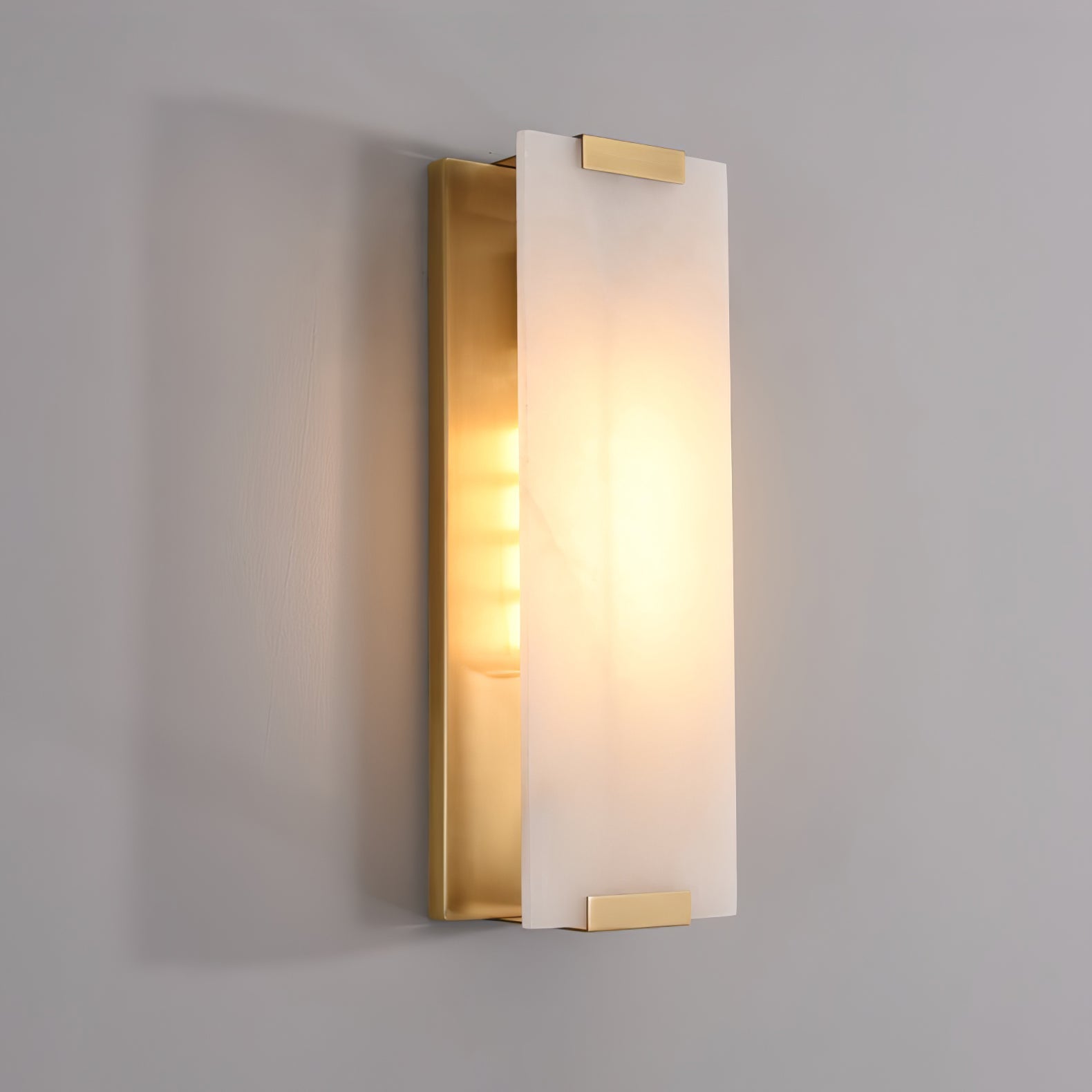 Velen Wall Lamp Alabaster Panel Glow-Neutral Decor