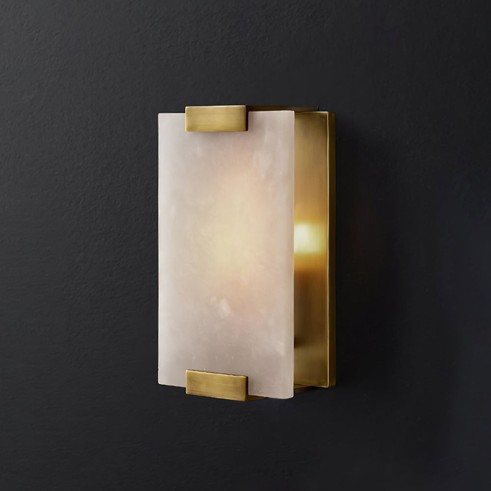 Velen Wall Lamp Alabaster Panel Glow-Neutral Decor