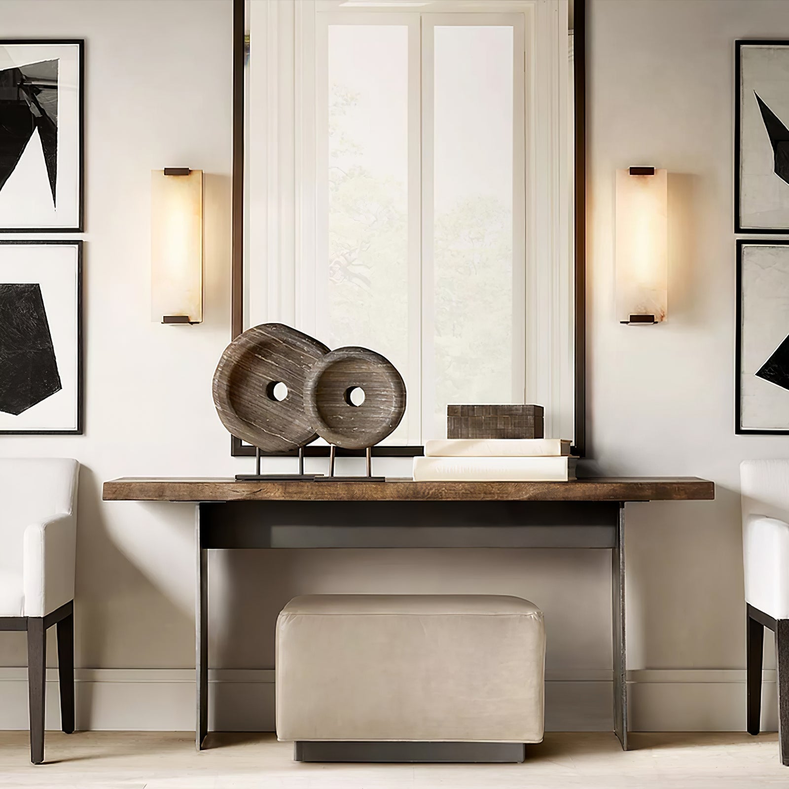 Roux Wall Lamp Alabaster Panel Glow