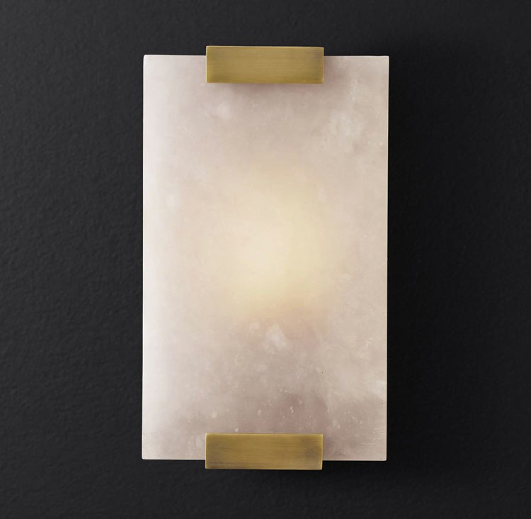 Velen Wall Lamp Alabaster Panel Glow-Neutral Decor