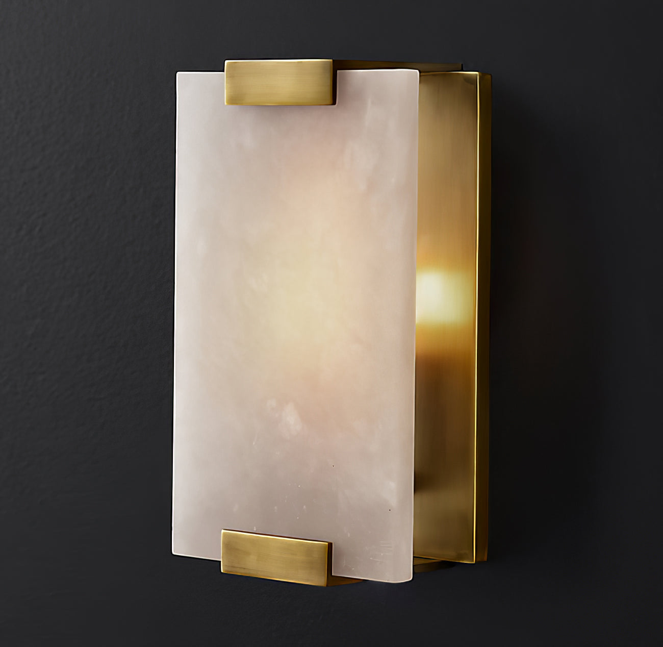 Velen Wall Lamp Alabaster Panel Glow-Neutral Decor