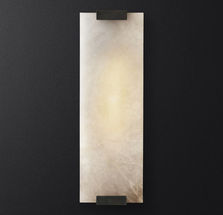 Velen Wall Lamp Alabaster Panel Glow-Neutral Decor