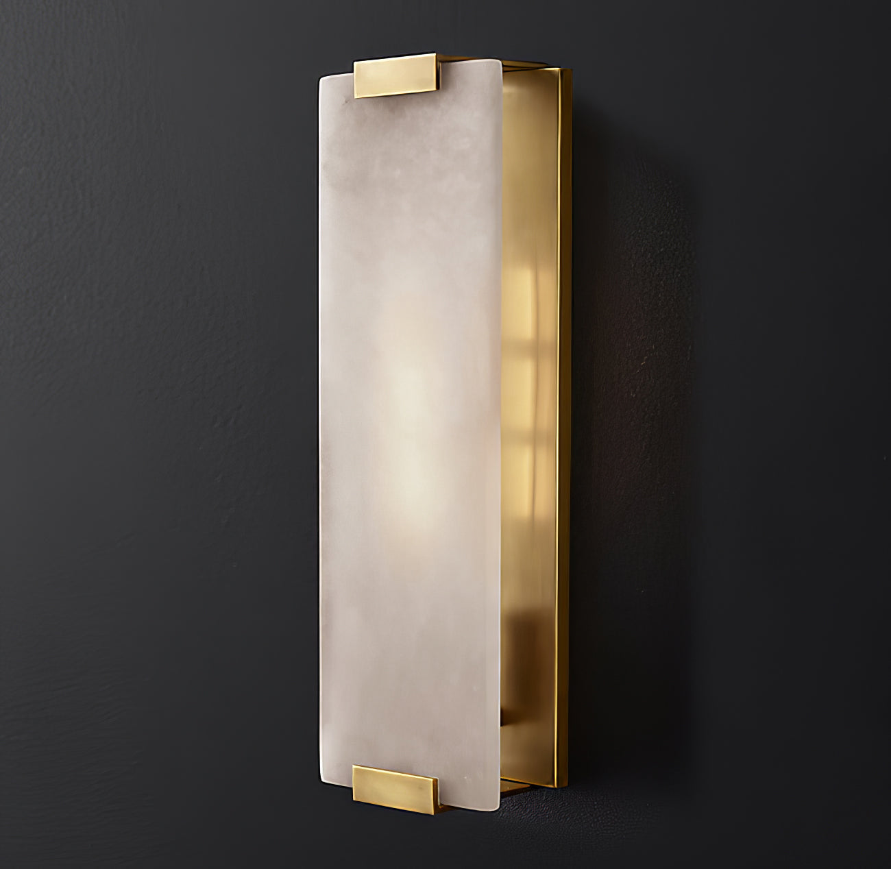 Velen Wall Lamp Alabaster Panel Glow-Neutral Decor