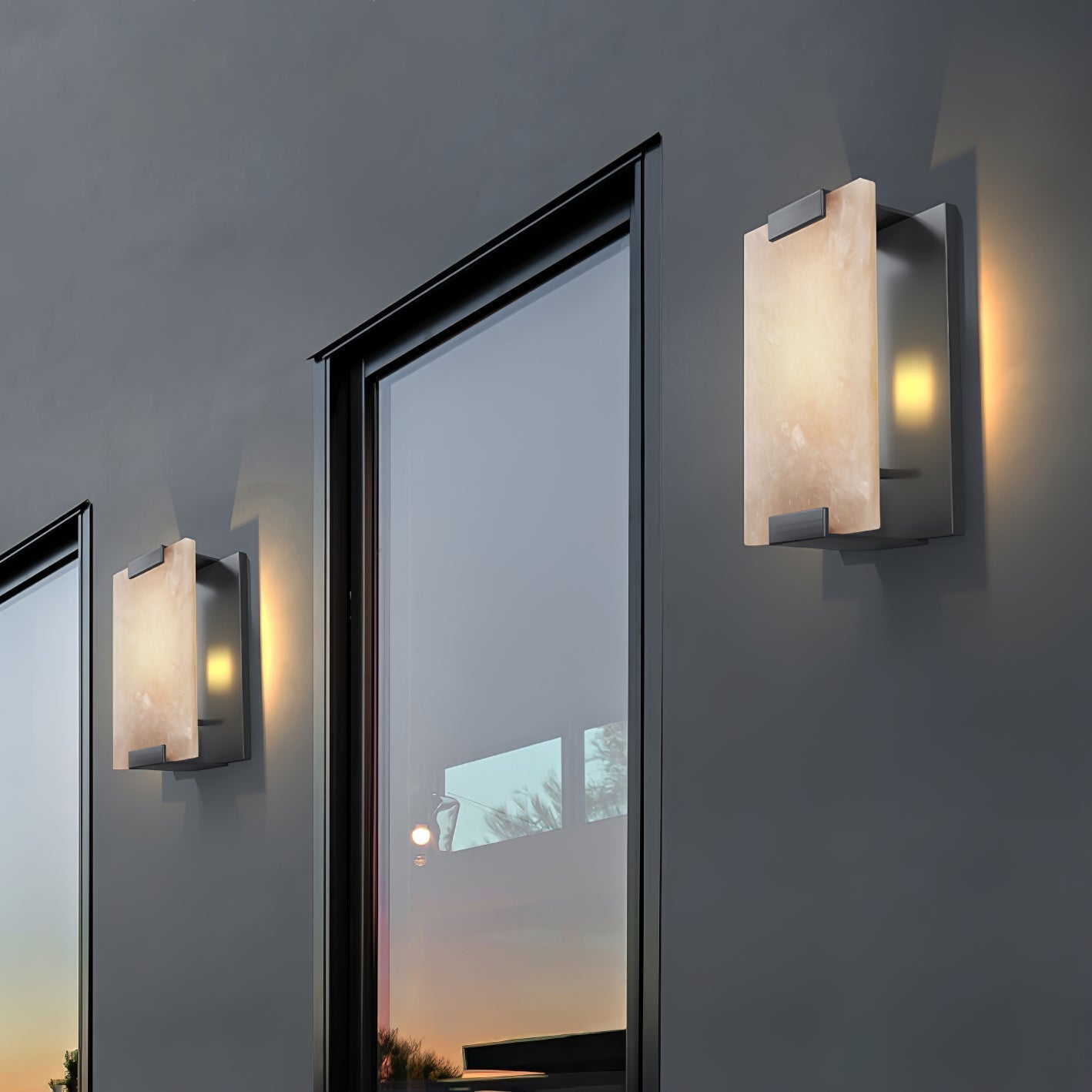 Velen Wall Lamp Alabaster Panel Glow-Neutral Decor