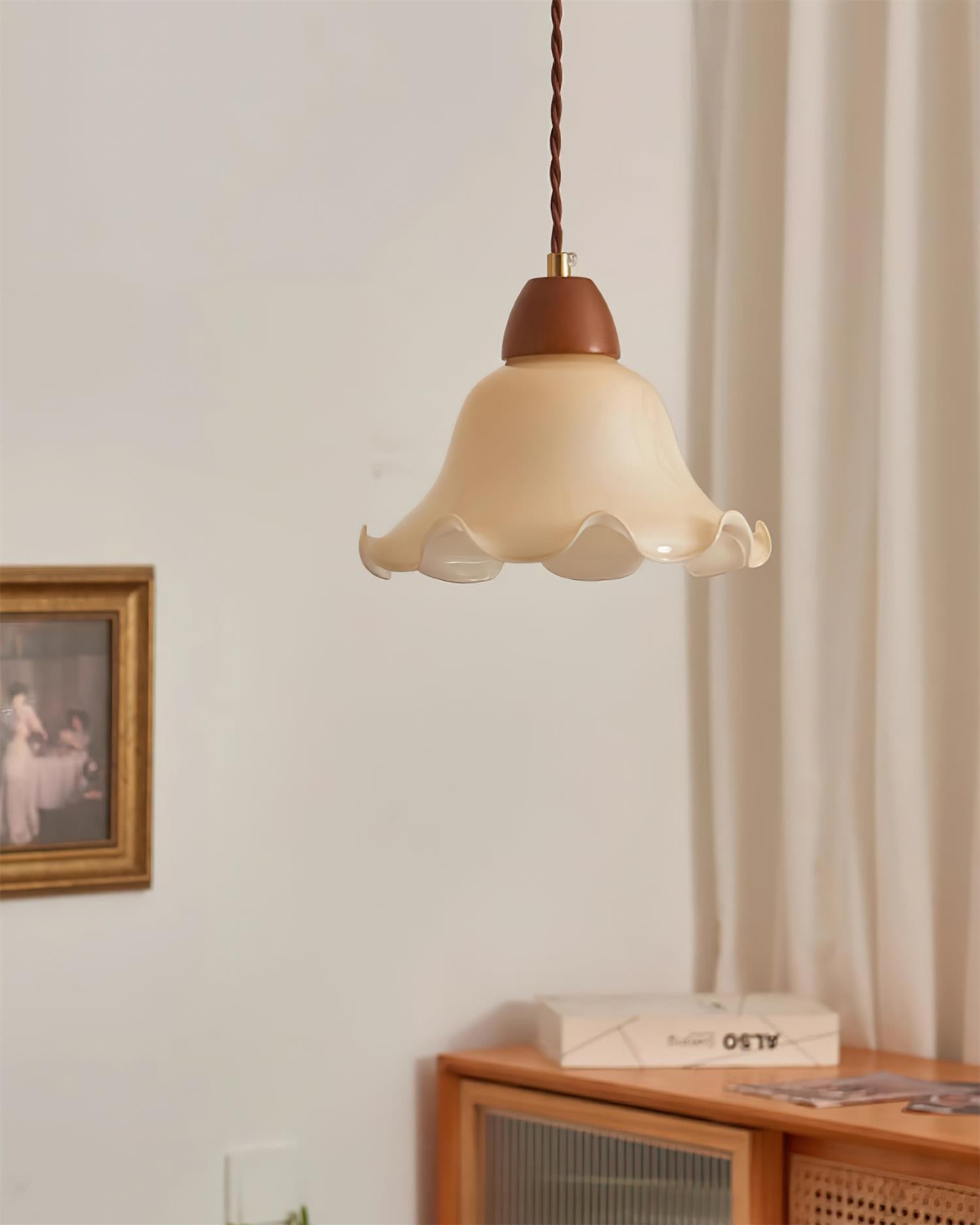 Glyna Wavy Glass Pendant Light