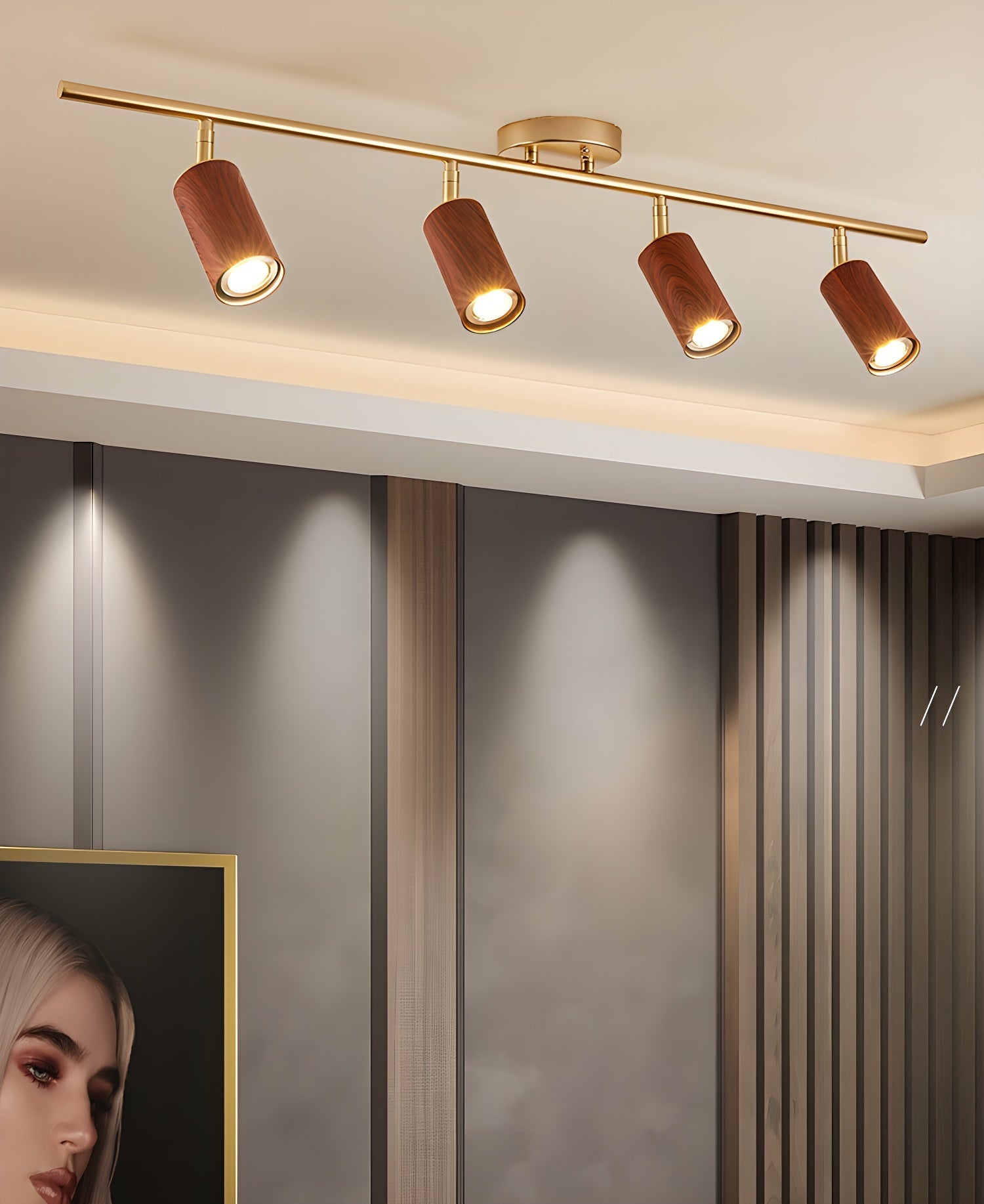 Usolila Modern Minimalist Wood Ceiling Light-Neutral Decor