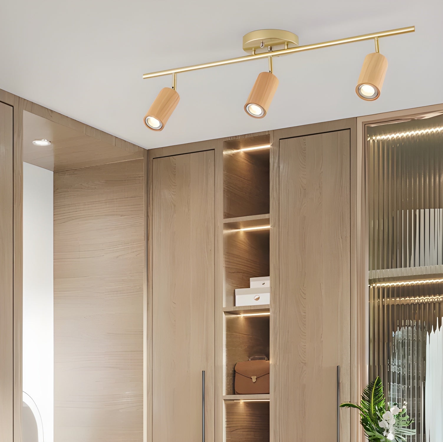 Usolila Modern Minimalist Wood Ceiling Light-Neutral Decor