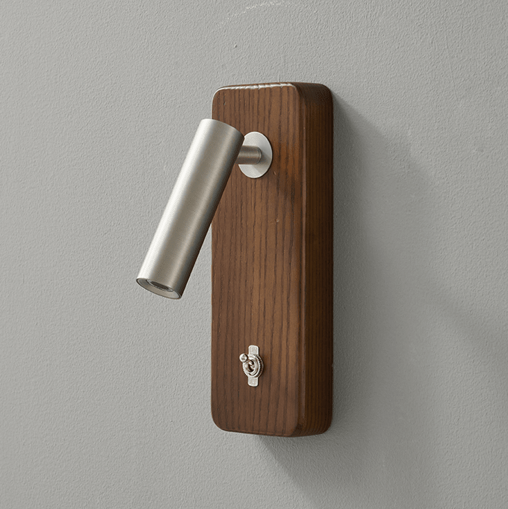 Alderaine Wood LED Reading Wall Sconce