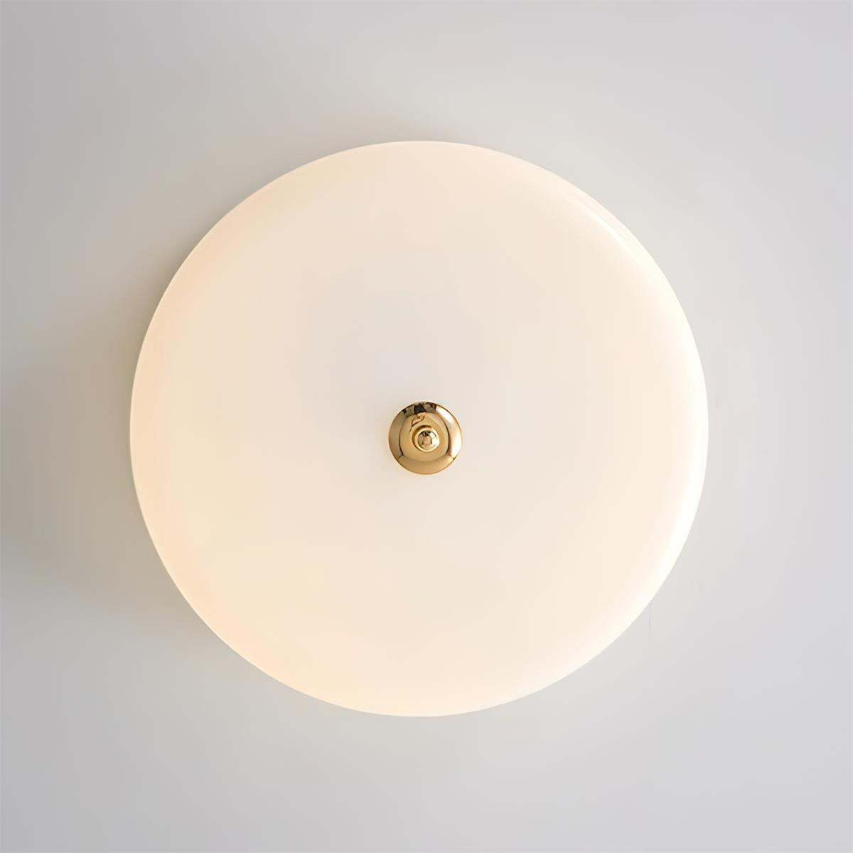 Cora Ceiling Light Double-Layer Glass Disc Walnut Minimalist-Neutral Decor