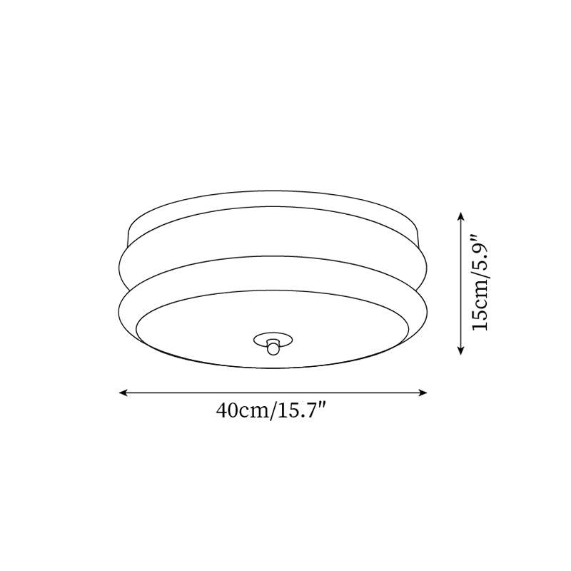 Cora Ceiling Light Double-Layer Glass Disc Walnut Minimalist-Neutral Decor