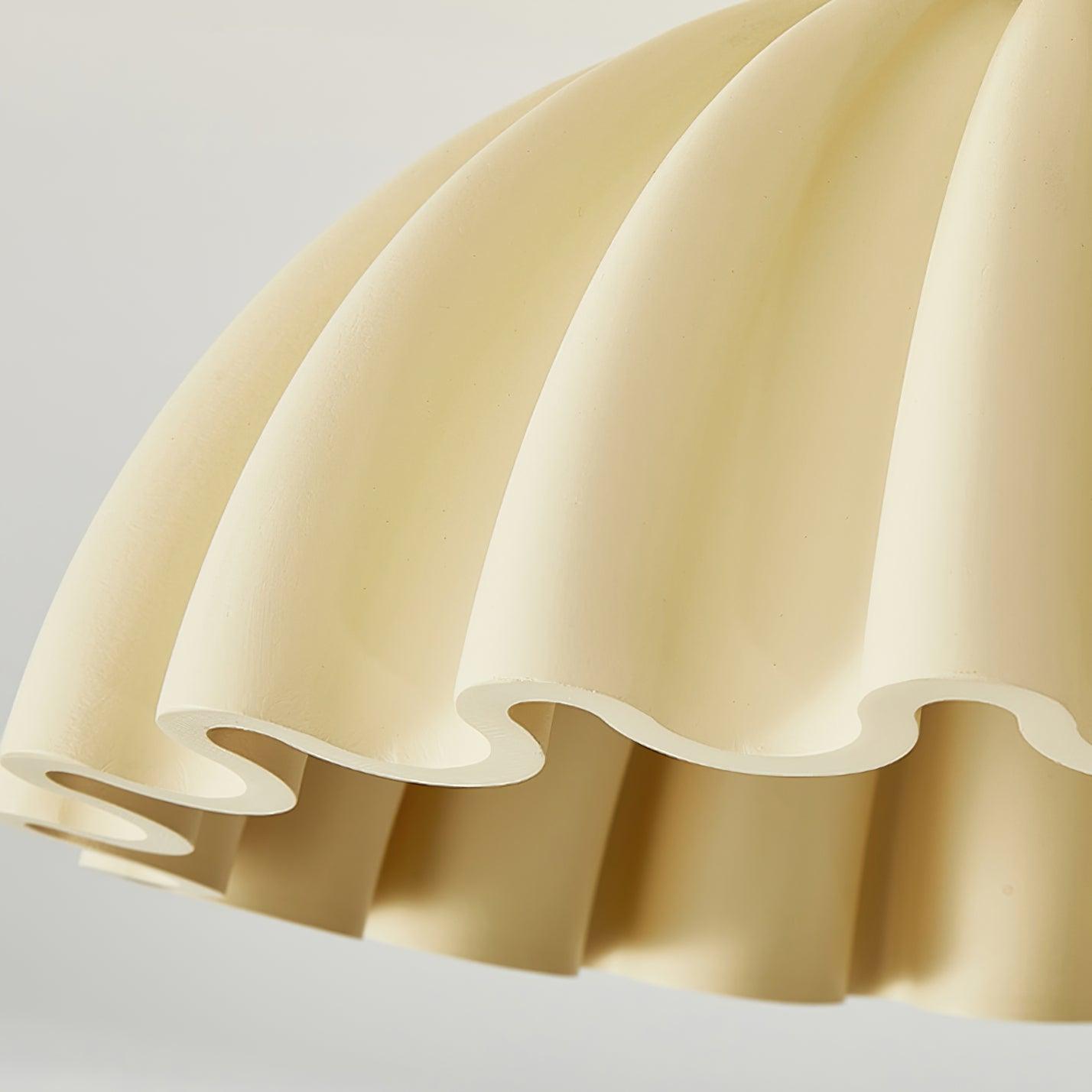 Ceiling Light HDPE Ruffle Canopy Metal Body Modern Minimalist