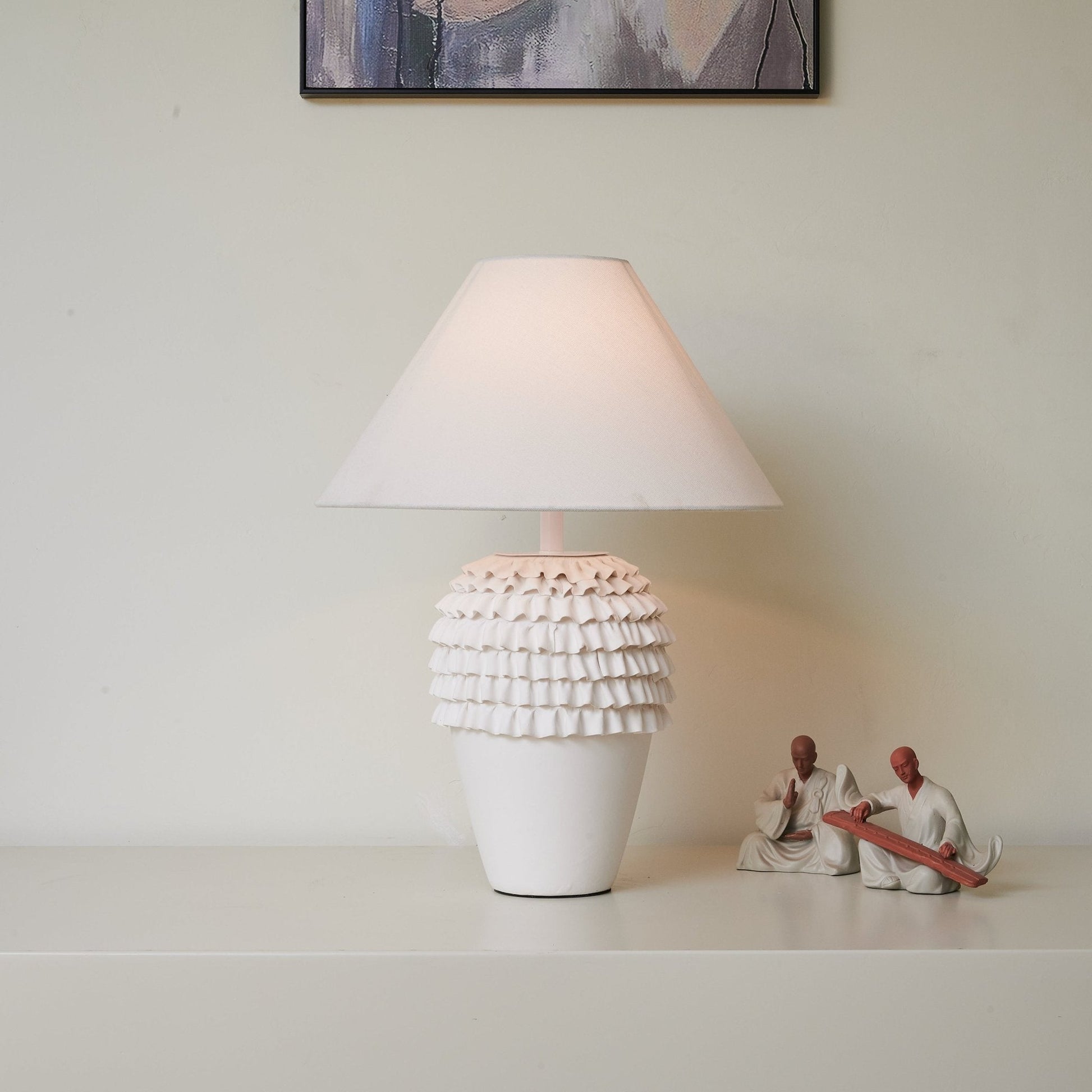 Jonathan Modern Ceramics Table Lamp-Neutral Decor