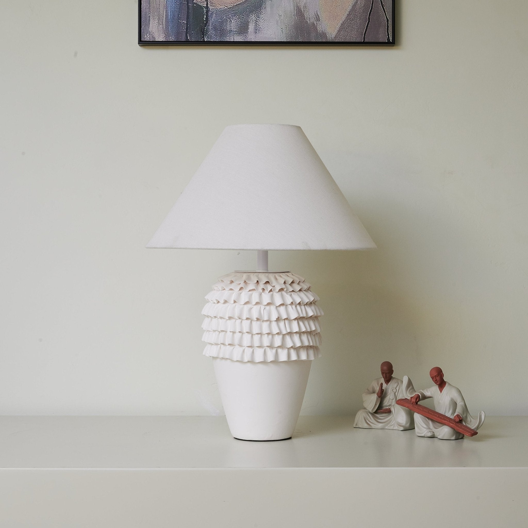 Jonathan Modern Ceramics Table Lamp-Neutral Decor