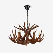 Rustic Antler Lodge Chandelier-Neutral Decor