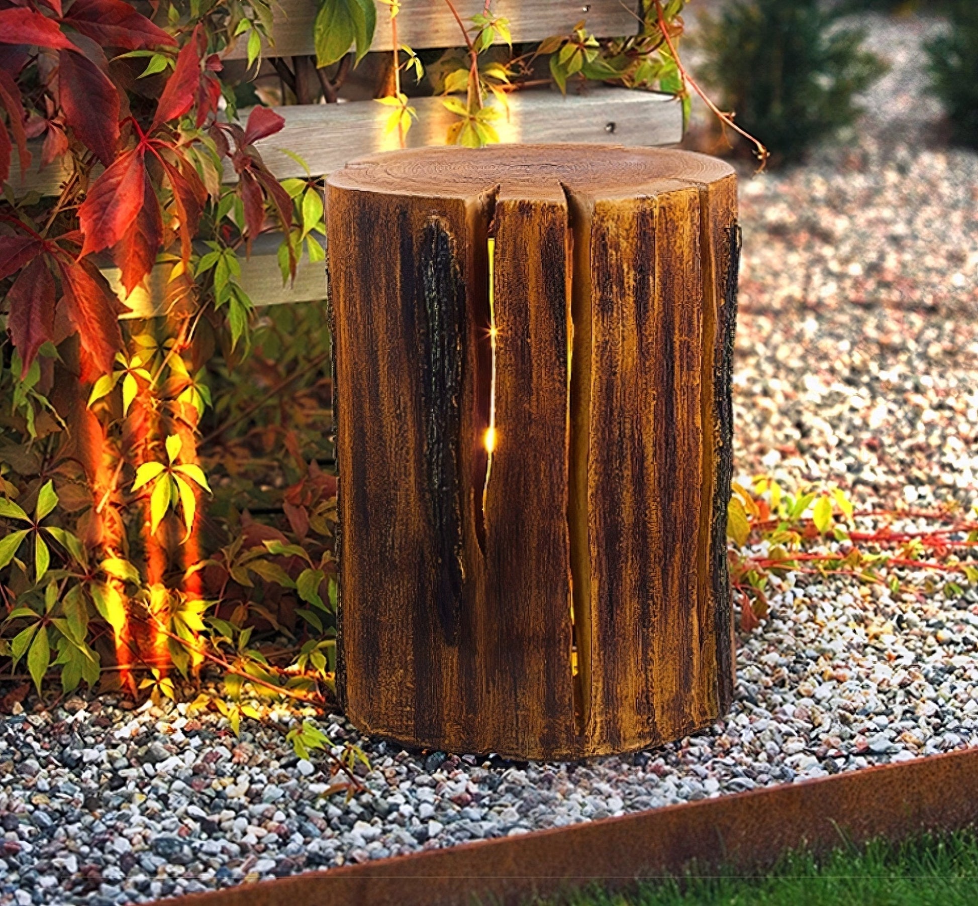 Lemn Log Outdoor LED Light-Neutral Decor