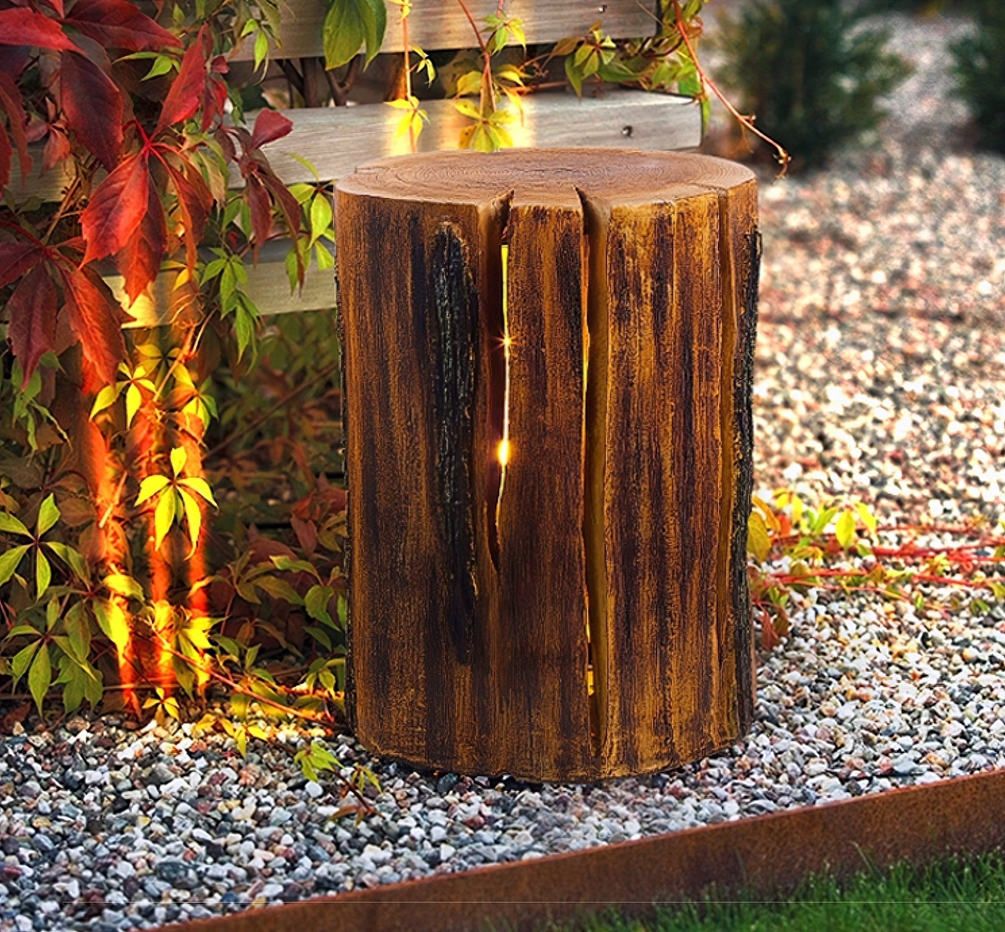 Lemn Log Outdoor LED Light-Neutral Decor