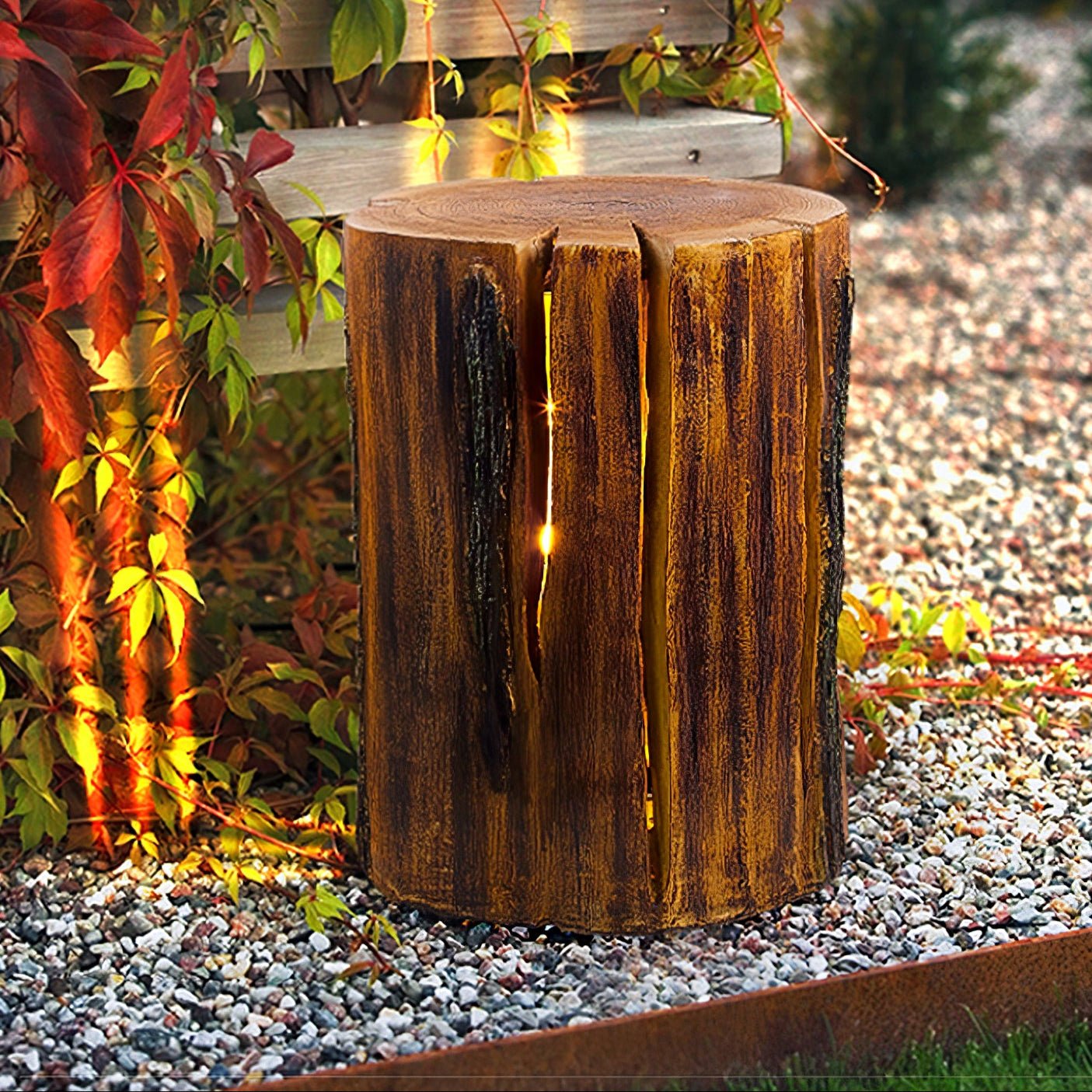 Lemn Log Outdoor LED Light-Neutral Decor