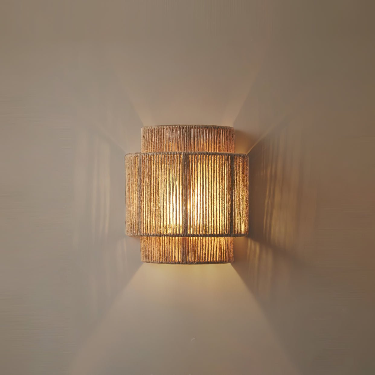 Lustra Wall Lamp Rustic Weave-Neutral Decor