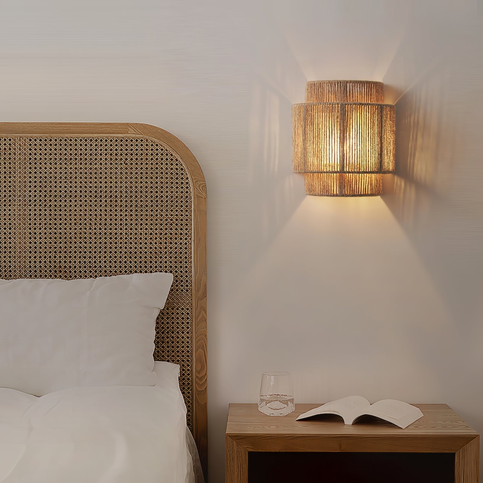Lustra Wall Lamp Rustic Weave-Neutral Decor