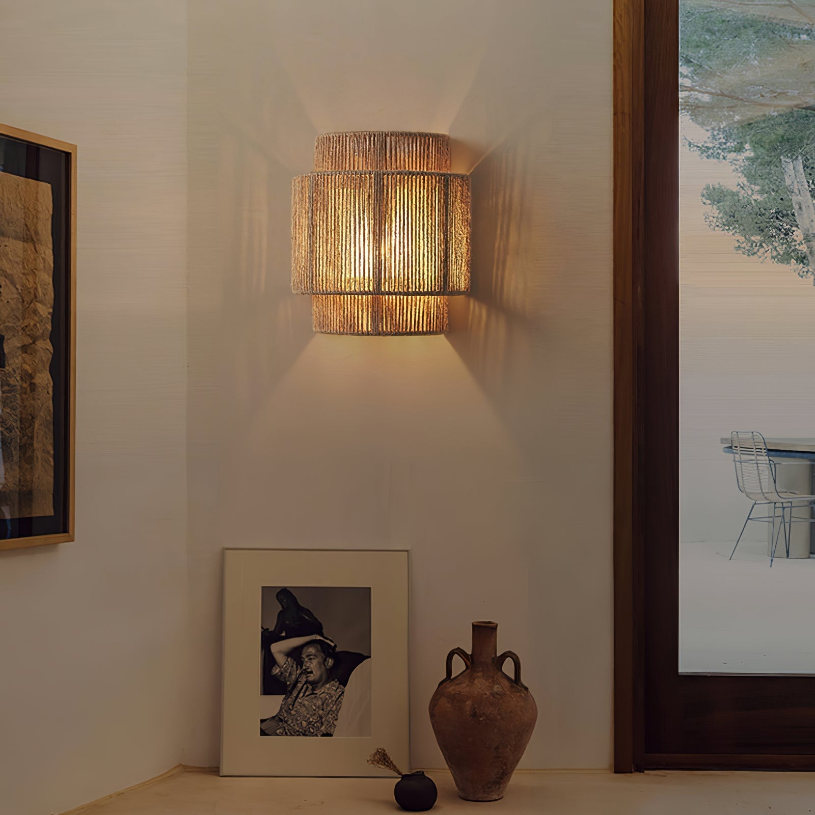 Lustra Wall Lamp Rustic Weave-Neutral Decor