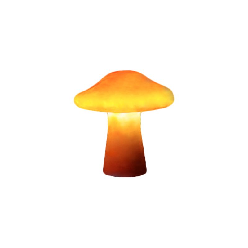 Ray Mushroom Outdoor Ground Light, Hardwired/Solar, Orange - Neutral Decor