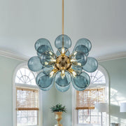 Orbis Contemporary Glass Chandelier - Lamp Copper