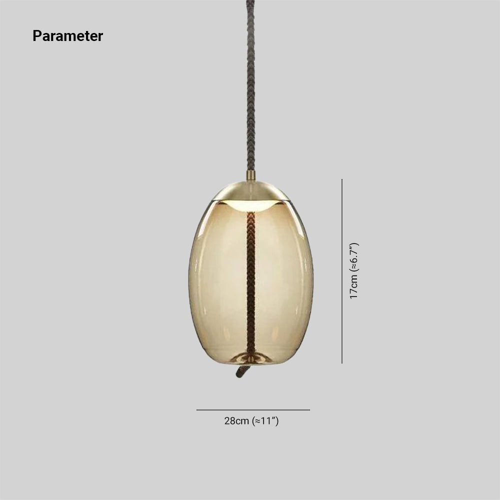 Valentina Nordic LED Pendant Light, Decorative Glass - Neutral Decor