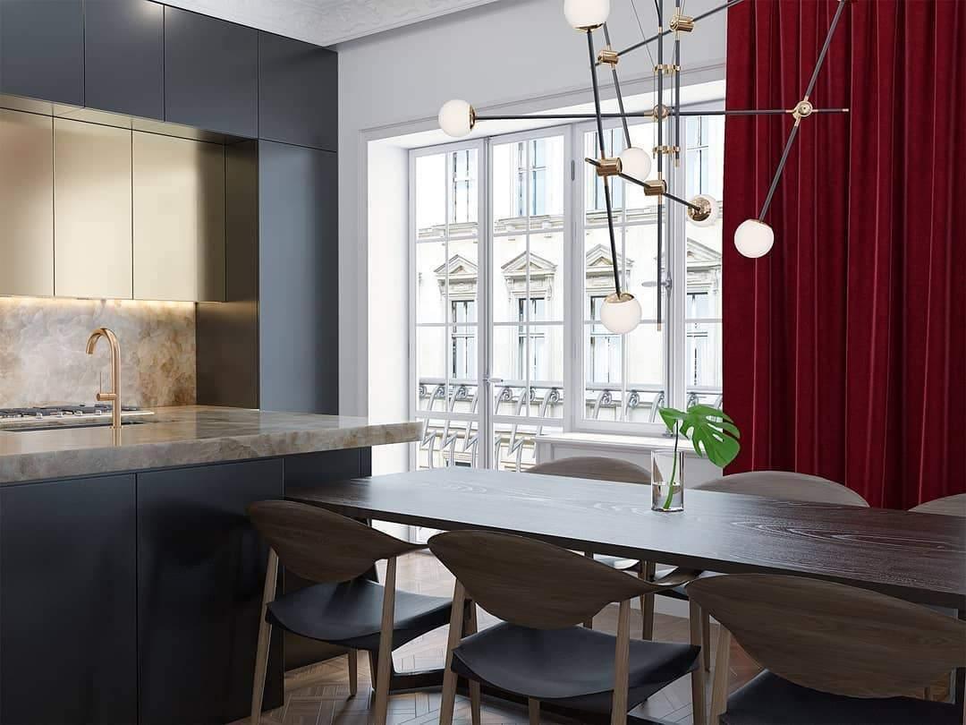 Lustra Chandelier SI Brass Glass Globe-Neutral Decor
