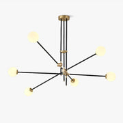 Lustra Chandelier SI Brass Glass Globe-Neutral Decor