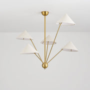 Silva Retro Simple LED Chandelier Metal Brass 5 Light Living Room/Kitchen - Neutral Decor