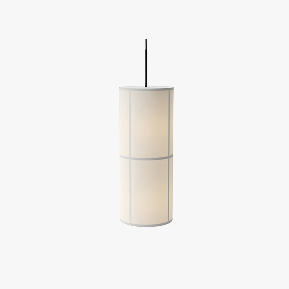Ritta Cylinder Pendant Light, Lantern, Fabric, Japanese - Neutral Decor