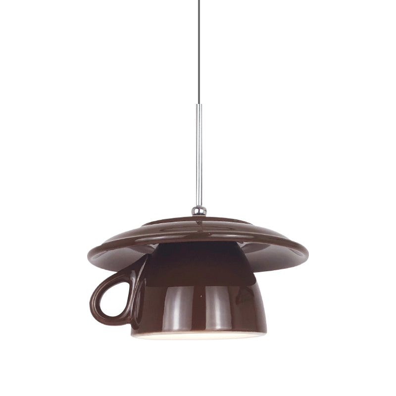 Valentina Modern Cup Ceramic LED Pendant Light Bedroom - Neutral Decor