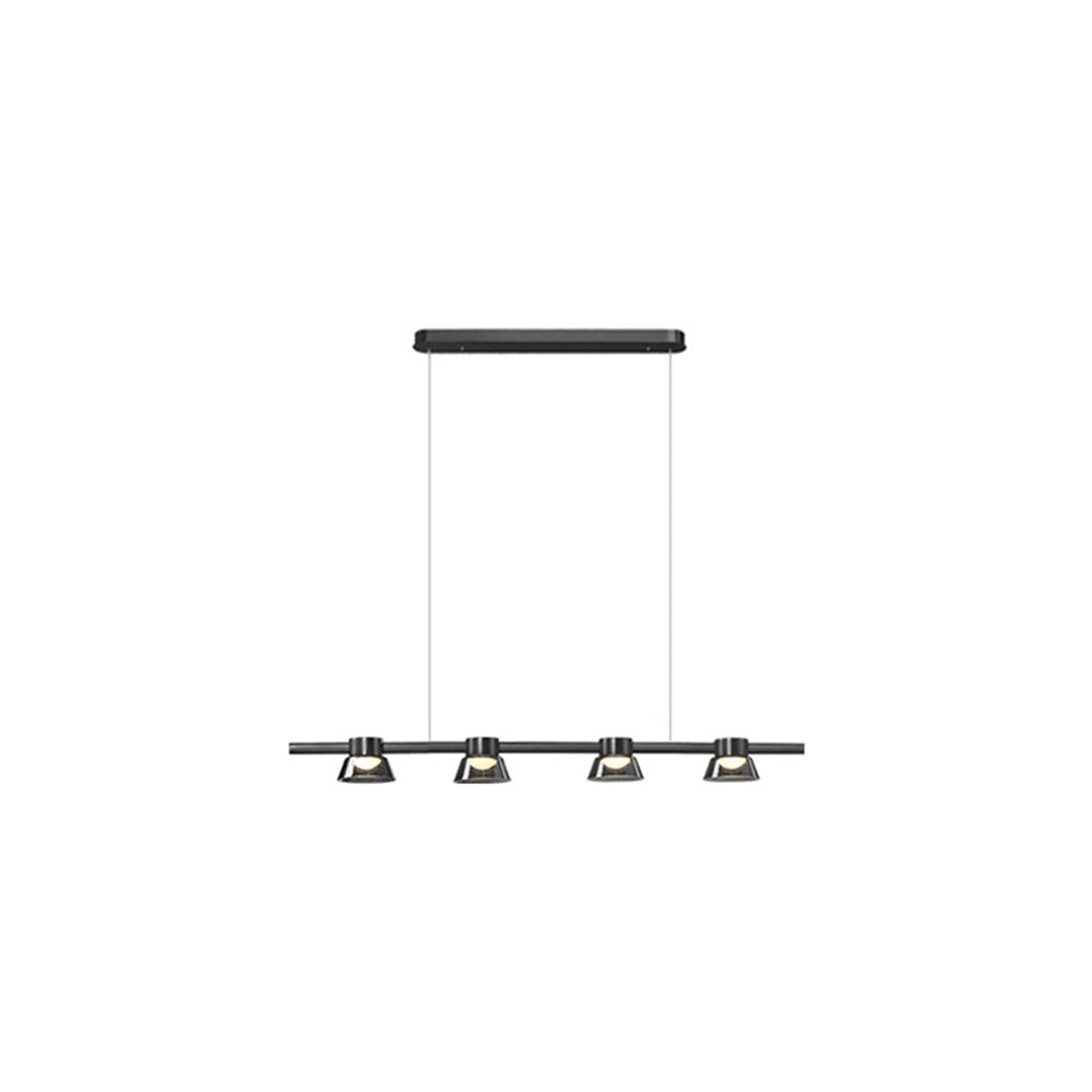 Arisha Modern Linear Metal Pendant Light,Black - Neutral Decor
