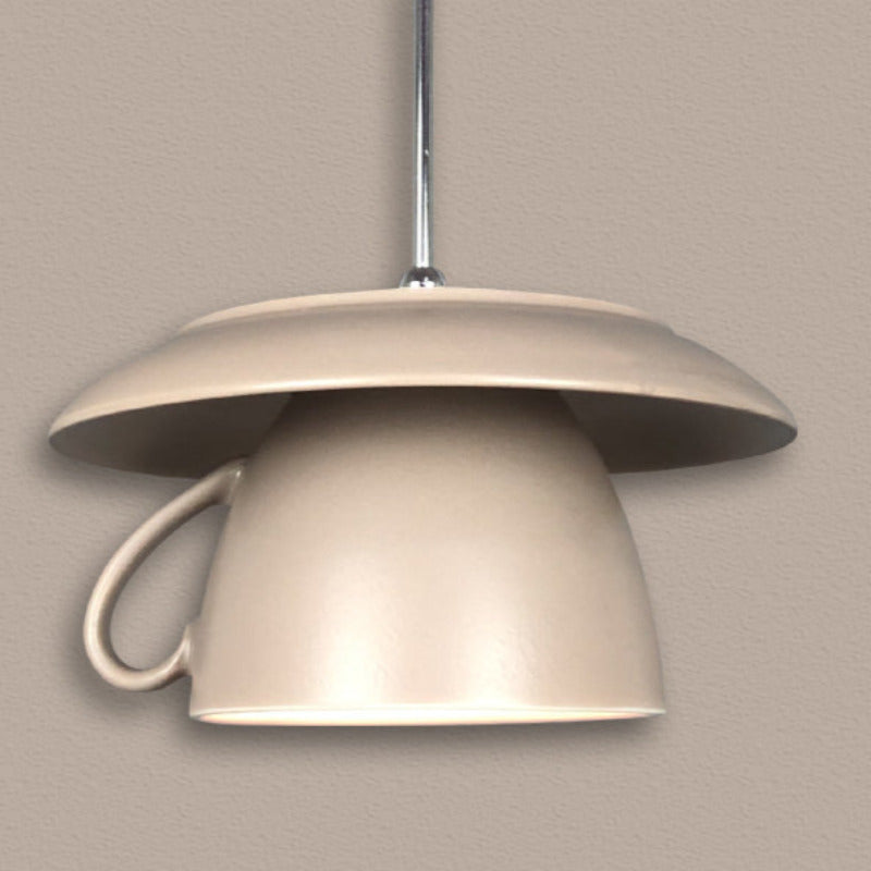 Valentina Pop Art Cup Ceramic LED Pendant Light Study Bedroom - Neutral Decor
