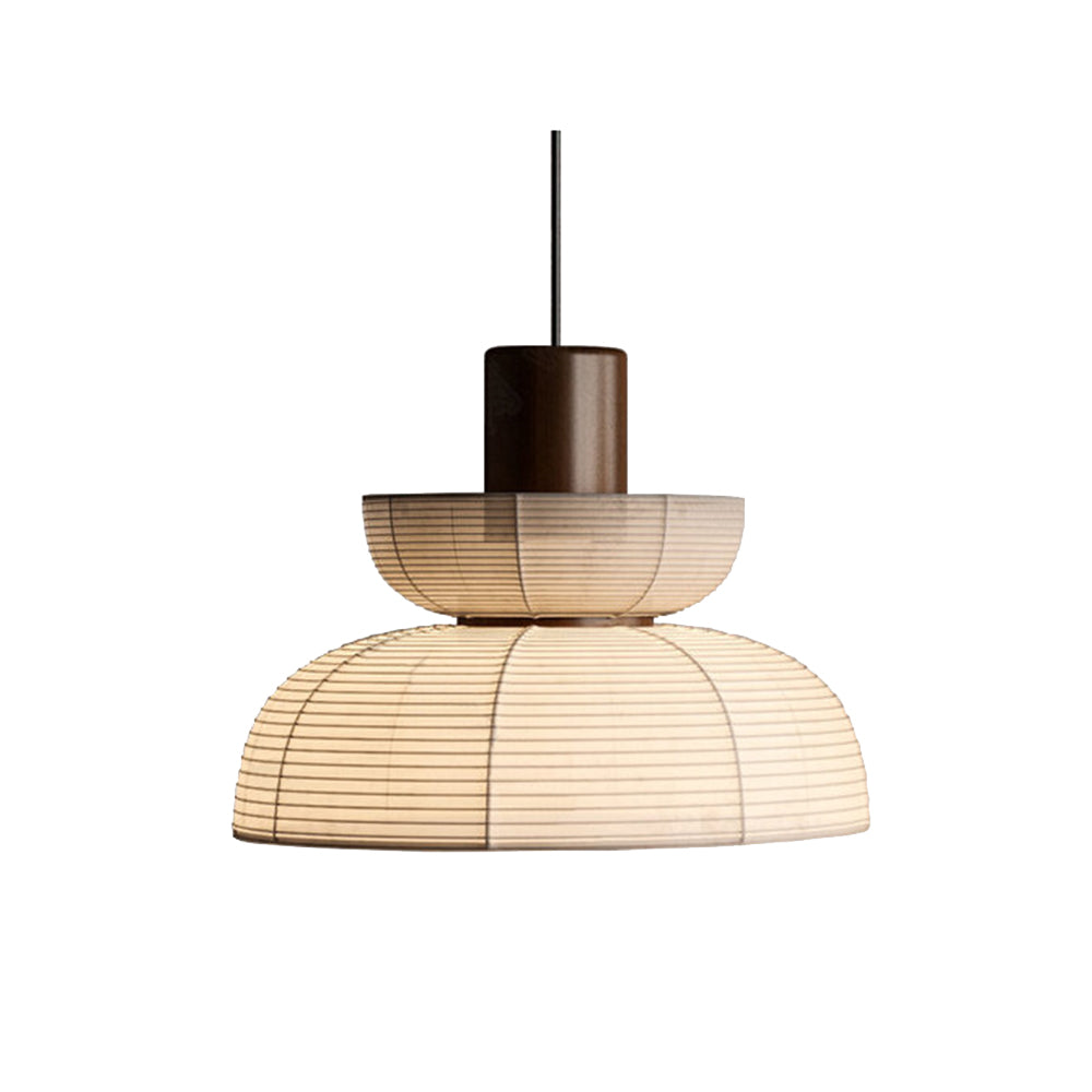 Muto Retro Fabric & Metal Pendant Light, 2 Style - Neutral Decor