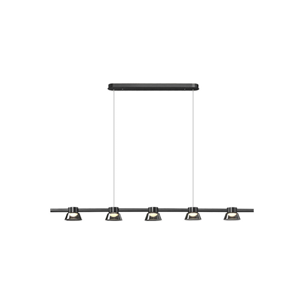 Arisha Modern Linear Metal Pendant Light,Black - Neutral Decor