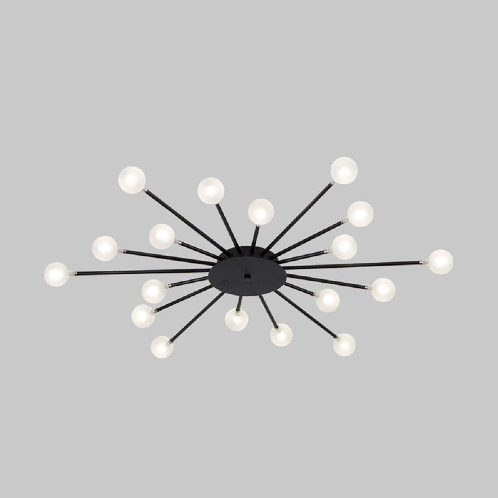 Arisha Nordic LED Flush Mount Ceiling Light Gold/Black Metal Living Room - Neutral Decor