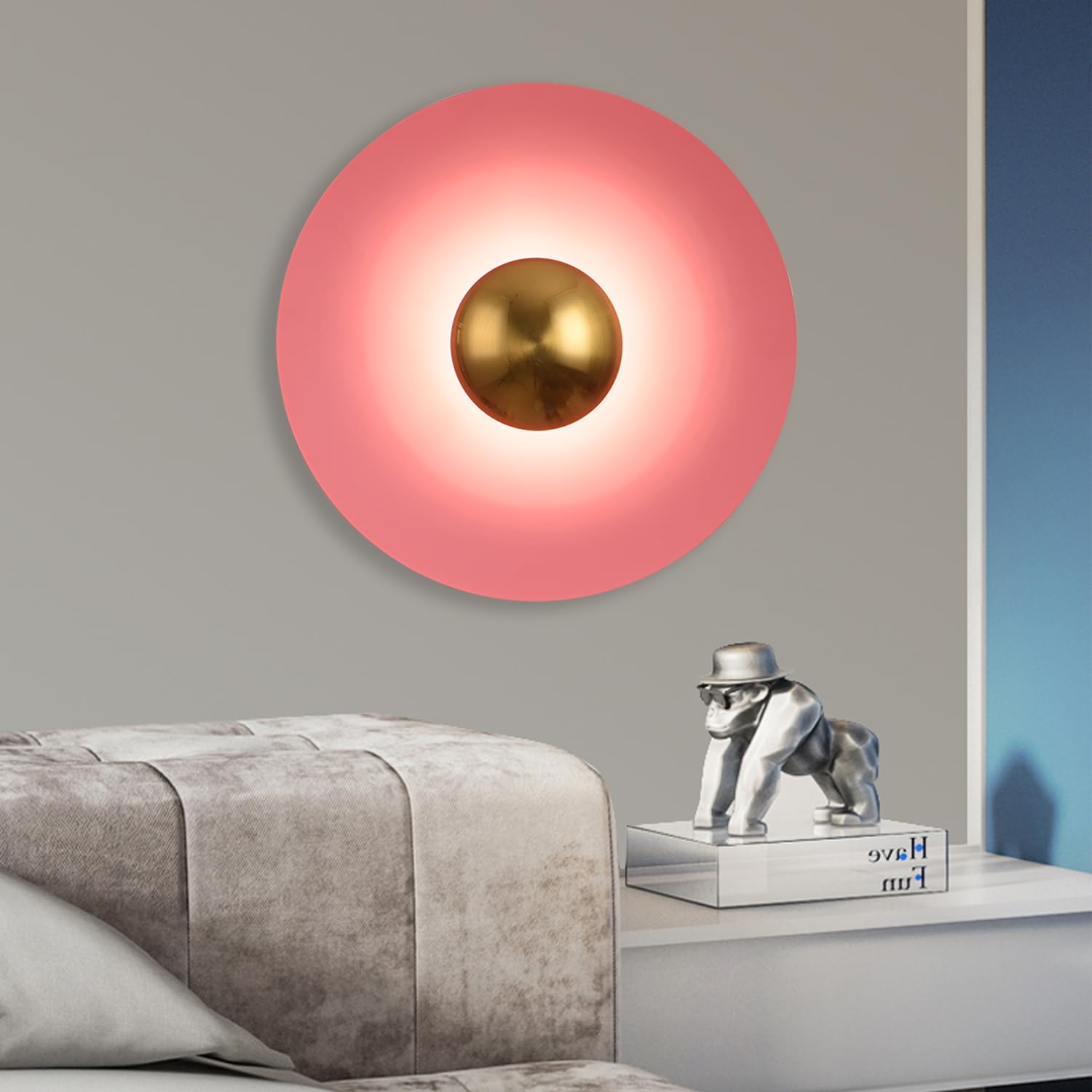 Valentina Minimalist Plate LED Indoor Wall Lamp Metal Hotel Bedroom - Neutral Decor