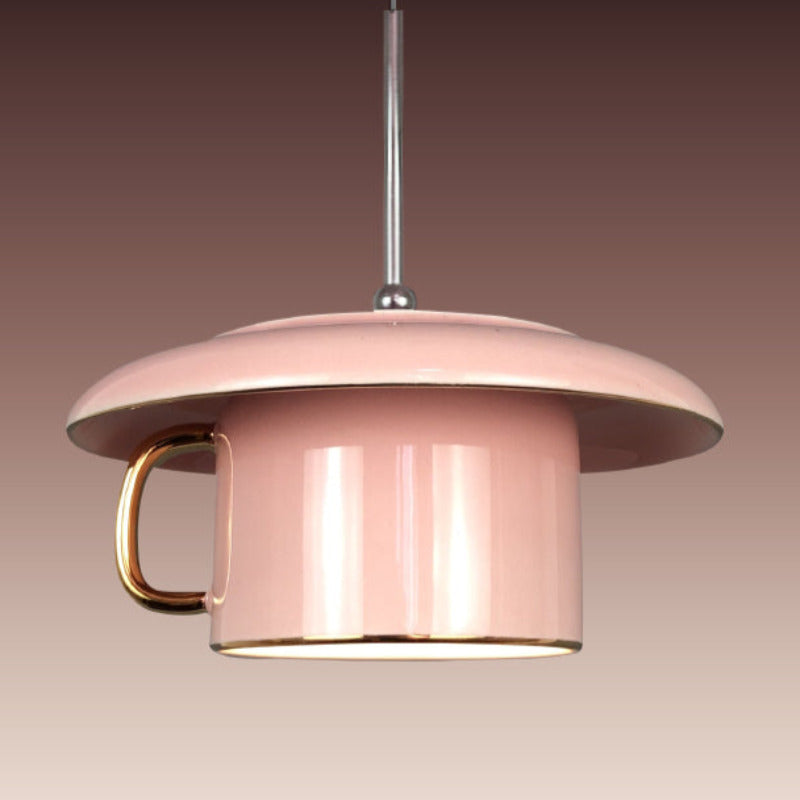 Valentina Urban Cup Ceramic LED Pendant Light Living Room - Neutral Decor
