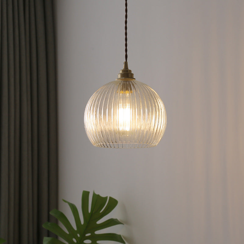 Valentina Minimalist Sphere Metal/Glass LED Pendant Light White/Transparent - Neutral Decor