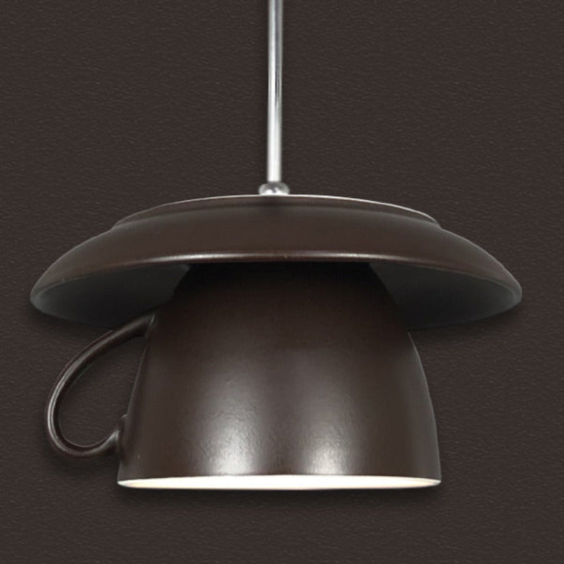 Valentina Pop Art Cup Ceramic LED Pendant Light Study Bedroom - Neutral Decor