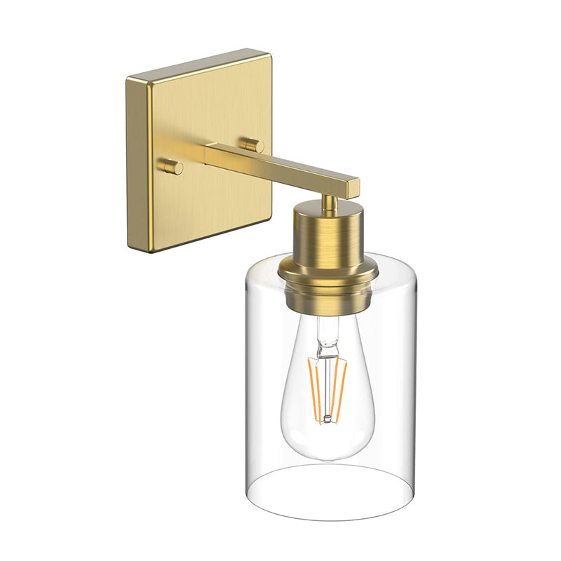 Silva Modern Mirror Front Black Vanity Wall Lamp, Metal/Glass - Neutral Decor