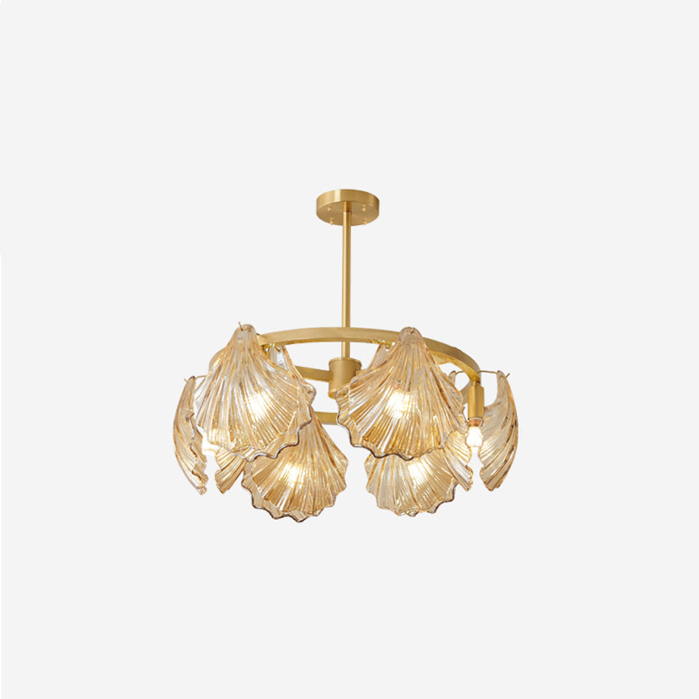 Kristy Modern Annular Metal And Glass Pendant Light, Black/Gold - Neutral Decor