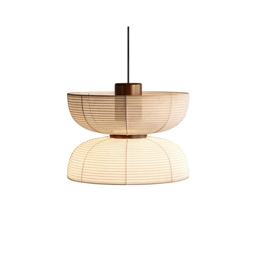 Muto Retro Fabric & Metal Pendant Light, 2 Style - Neutral Decor