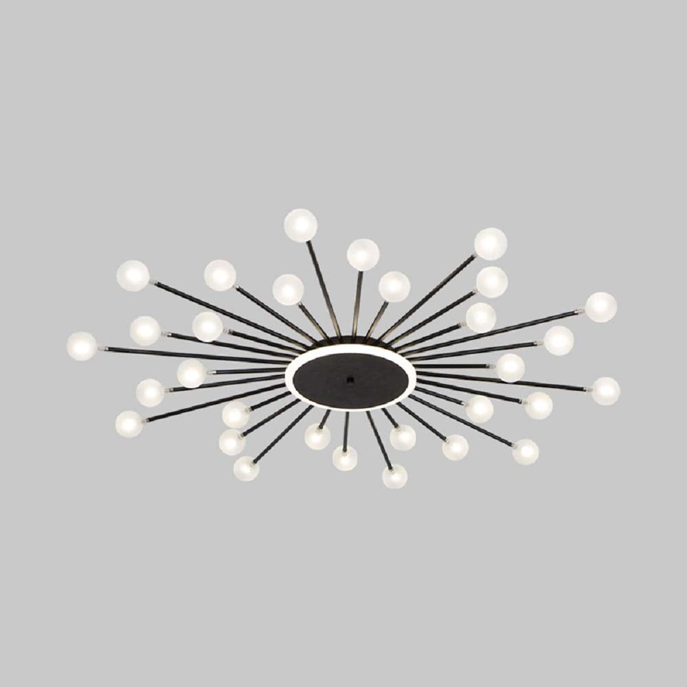 Arisha Nordic LED Flush Mount Ceiling Light Gold/Black Metal Living Room - Neutral Decor