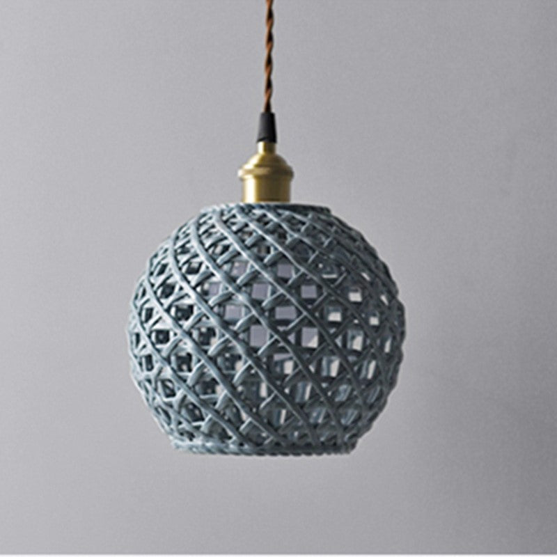 Valentina Modern LED Pendant Light Metal Blue White Bedroom/Kitchen - Neutral Decor