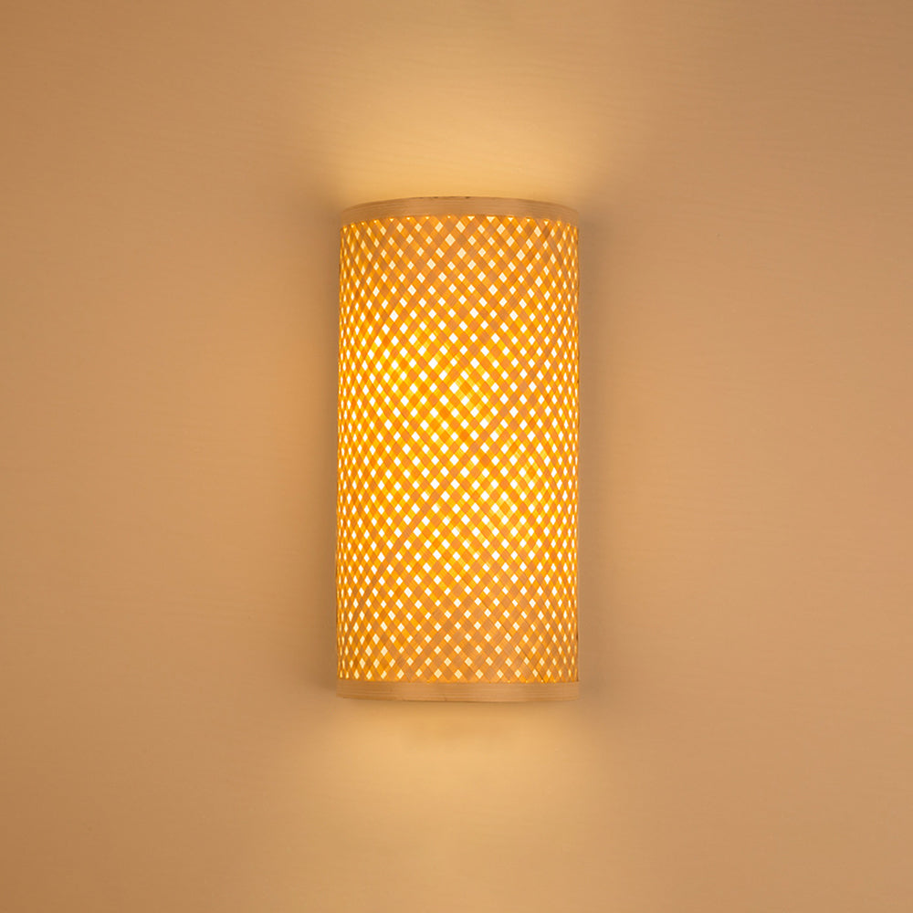 Muto Led Wall Mounted Bedside Lamp, Rattan/Acrylic, Bedroom - Neutral Decor